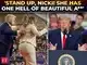 Who is the young lady?: Trump cheers ‘yellow cape’ supporter who ripped ...