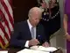 President Joe Biden signs major federal gun safety legislation